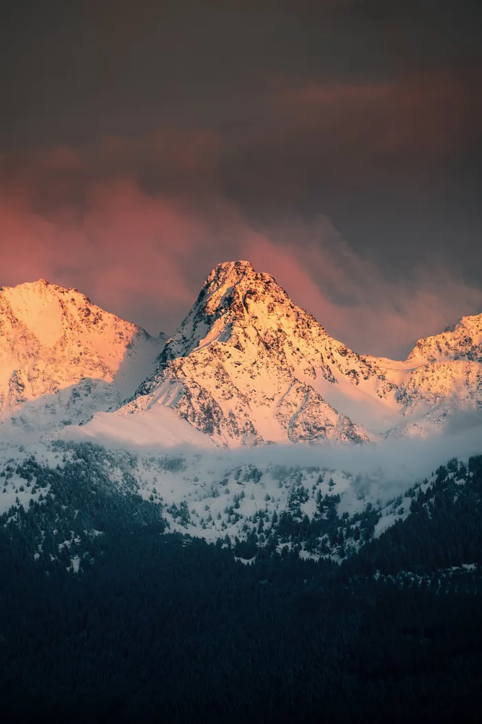 Coucher de soleil sur Belledonne